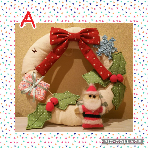 ふんわりクリスマスリース✨ リース mam's dacco 通販 6699885