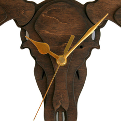 鹿頭骨時計 Deer skull clock 2枚目の画像