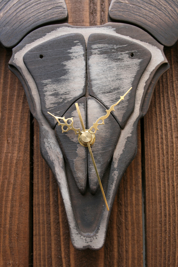 羊頭骨時計 Sheep skull clock 3枚目の画像