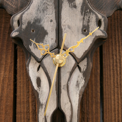 鹿頭骨時計 Deer skull clock 3枚目の画像