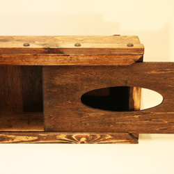 壁掛けティッシュボックス Wall tissue box MI-MI-MOKO(ミーミーモコ)木製ティッシュケース 3枚目の画像