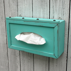 壁掛けティッシュボックス Wall tissue box Mint green MI-MI-MOKO 1枚目の画像