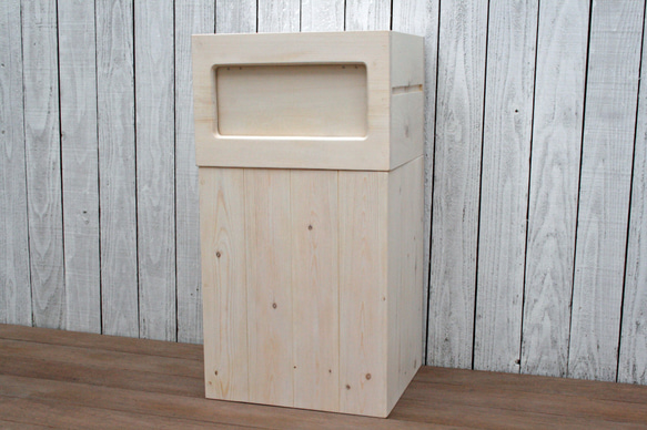 木製ゴミ箱 Wooden Trash box Natural MI-MI-MOKO ダストボックス 1枚目の画像