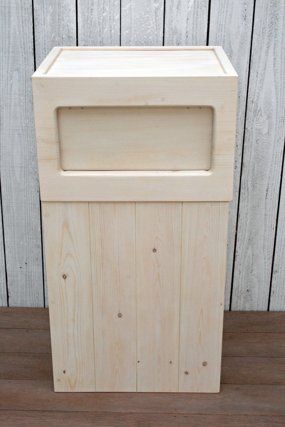 木製ゴミ箱 Wooden Trash box Natural MI-MI-MOKO ダストボックス 2枚目の画像