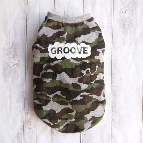 犬服 名入れもOK♪カモフラGROOVEタンクトップ♪ ペット服 