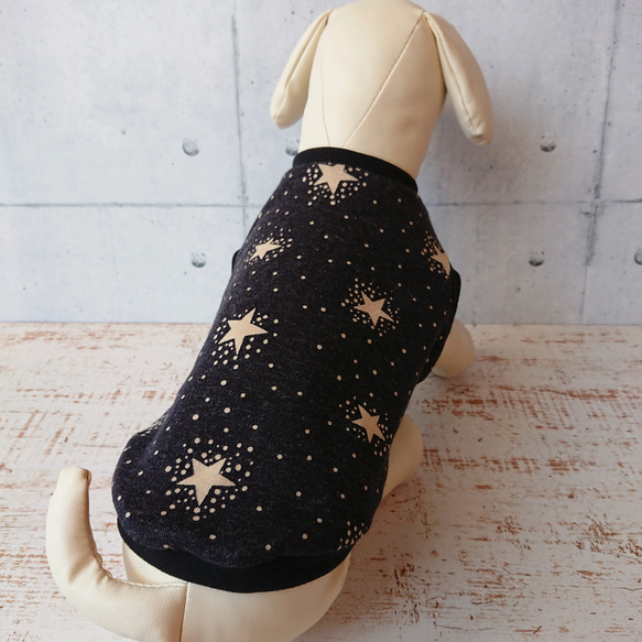 犬服 ヴィンテージ風 星柄タンクトップ꙳★*ﾟ 2枚目の画像