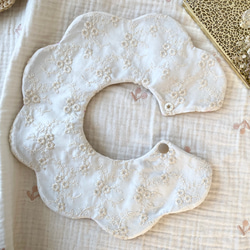 "Gypsophila"360°moku moku baby bib 3枚目の画像