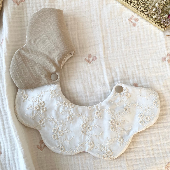 "Gypsophila"360°moku moku baby bib 4枚目の画像