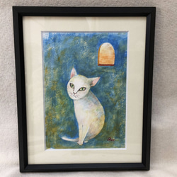 見つめる 窓とねこシリーズ（原画） 絵画 nekoten 通販 11473961
