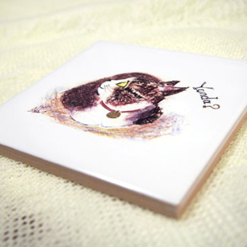 ねこ絵タイル‐呼んだ？ その他インテリア雑貨 nekoten 通販 887899