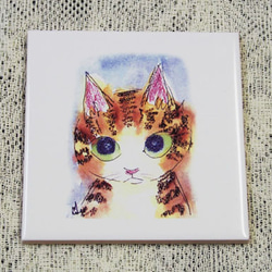 猫の絵、ものタイルに猫の絵を描いています。 156424-1-