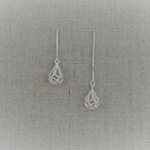 Himmeli ヒンメリ no.11 2.Himmeli Endecaedro Pequeño ヒンメリ 11面体 小 ピアス