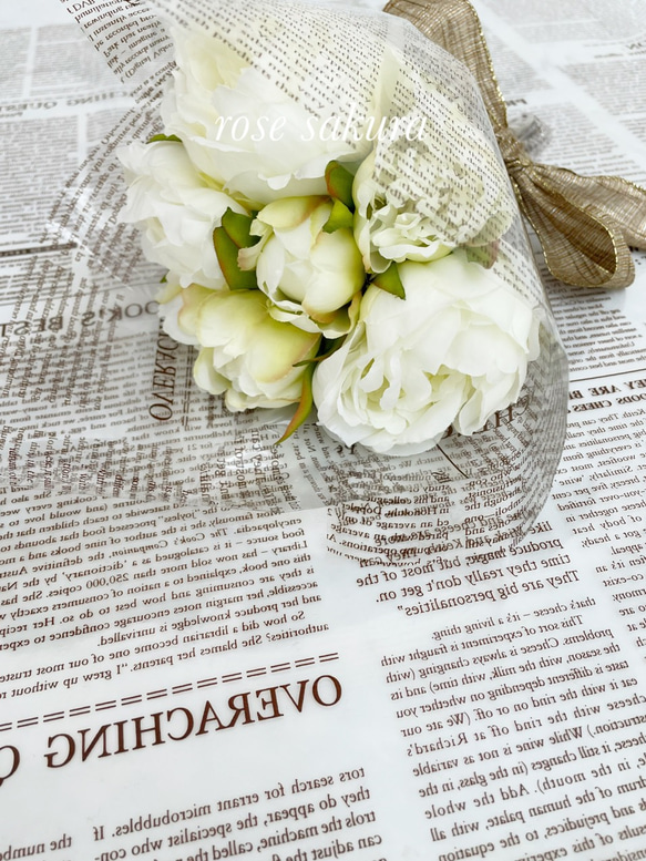 ブーケ　スワッグ　フラワーギフト　花束　ウエディング　結婚式　マタニティーフォト　ブーケトス 2枚目の画像