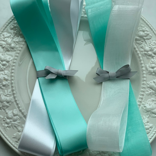 再販15【ティファニーブルー】ナチュラルリボン♡ヘアゴム 再販15【ティファニーブルー】ナチュラルリボン♡ヘアゴム