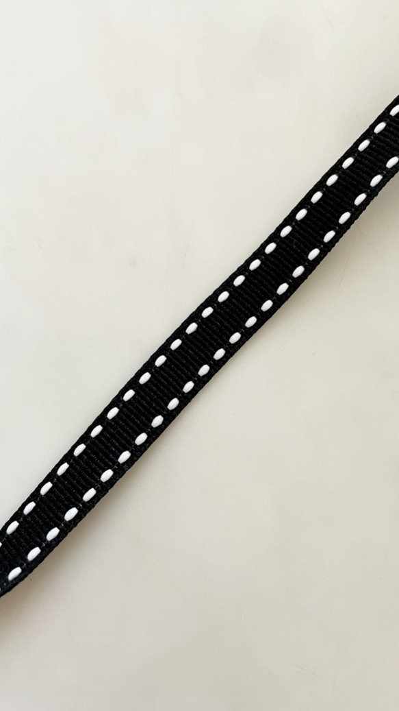 ステッチリボン　グログランリボン  ラッピング　ヘッドドレス　資材　ハンドメイド 2枚目の画像