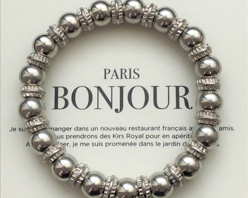 再値下げ】☆手元にトレンドを！☆シルバーボール ブレスレット（A