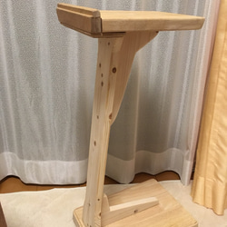木製スマホ立て&サイドテーブル 3枚目の画像
