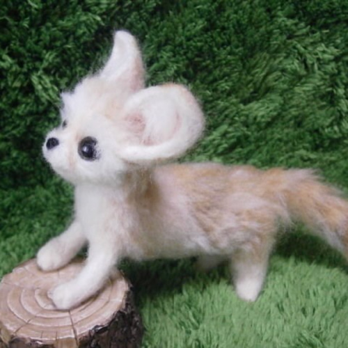 フェネックの子 羊毛フェルト いーちゃん 通販 864600｜Creema(クリーマ)
