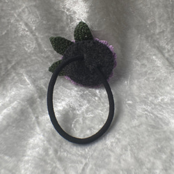 紫陽花のヘアーゴム（ライトパープル） 3枚目の画像