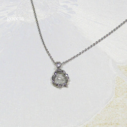スライスダイヤモンドのペンダントネックレス（一点もの） 3枚目の画像