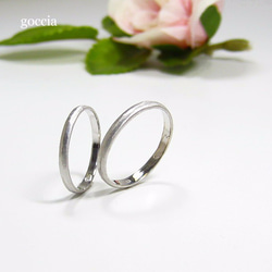 細めの結婚指輪（ハードプラチナ900製） マットな艶消し仕上げ（Light）5-4 1枚目の画像