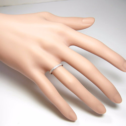 細めの結婚指輪（ハードプラチナ900製） マットな艶消し仕上げ（Light）5-4 5枚目の画像