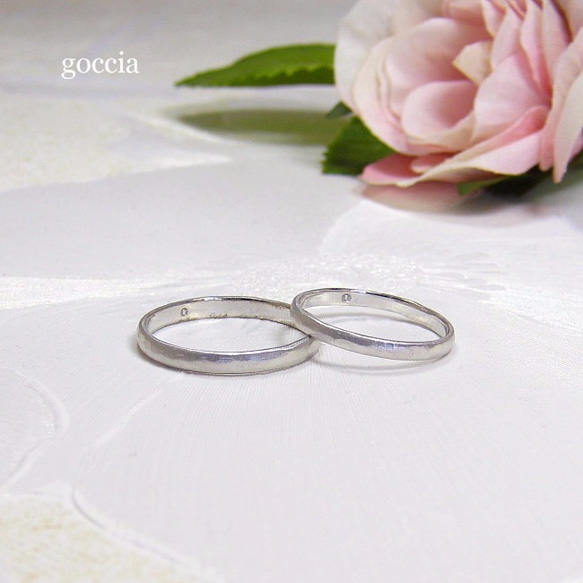 細めの結婚指輪（ハードプラチナ900製） マットな艶消し仕上げ（Light）5-4 3枚目の画像