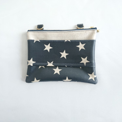 フタなし便利♪ファスナー付ラミネートの移動ポケット☆ビックスター