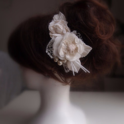 コード・葉つき*バラとアネモネのヘッドドレス 2枚目の画像