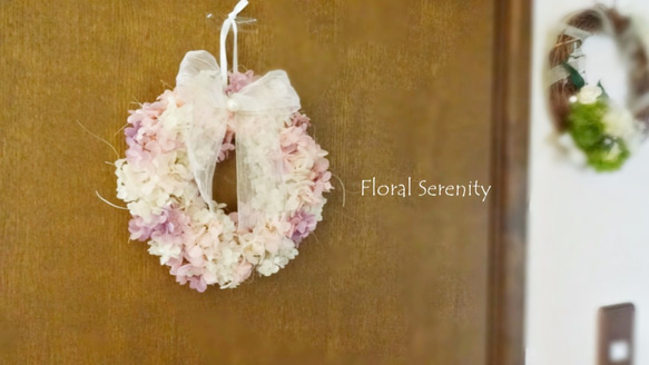 永遠に愛される！紫陽花リース（ピンク×紫） - フェアトレード