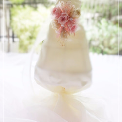 【結婚祝い】プリンセスフラワードレス（マーメイド）ピンク×白 3枚目の画像