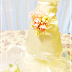 【結婚祝い】プリンセスフラワードレス（マーメイド）ピンク×白 4枚目の画像