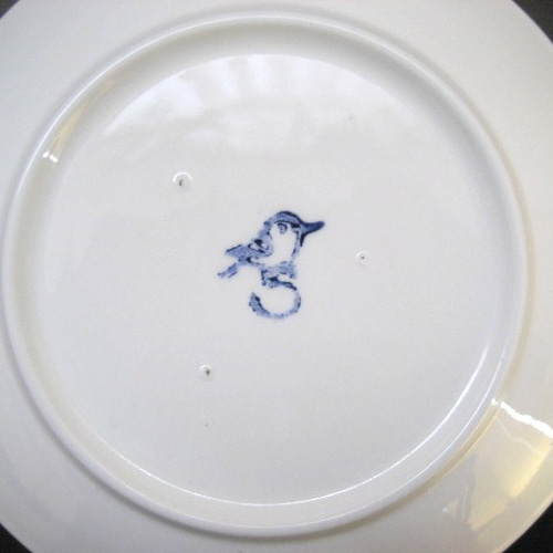 青い花と鳥のデザイン陶器プレート 陶器の絵付 鳥と花柄のお皿 ブルー B ヨーロッパ風 小皿 Shihoko 通販