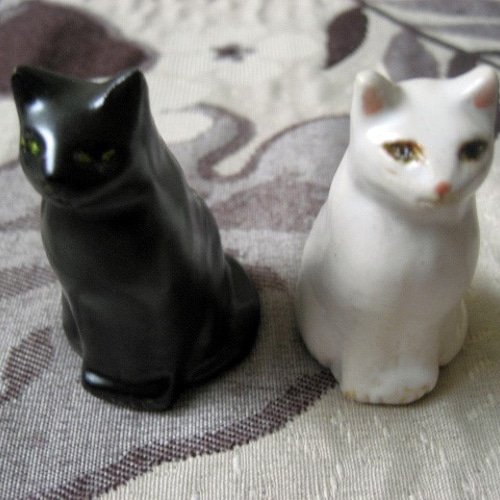 BESWICK ENGLAND白猫親子陶器置物 セット BESWICK ENGLAND白猫親子陶器置物 セット