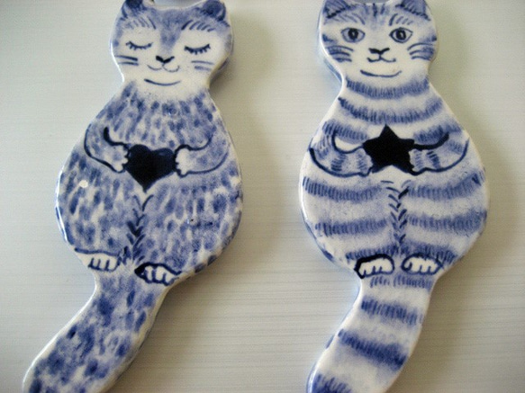 猫　オーナメント　飾り　月 猫 オーナメント 飾り 月