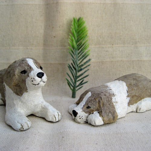 掛軸 翠鳳 戌 雪 冬 動物 犬 松 楽天市場】福犬 井上翠 陶人形 犬人形 犬置物 狛犬 干支人形