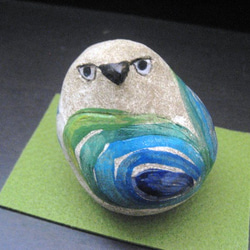 鳥・フクロウ系の蓋付小物入れ  オーブン陶芸 1枚目の画像