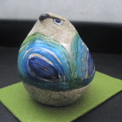 鳥・フクロウ系の蓋付小物入れ  オーブン陶芸 5枚目の画像