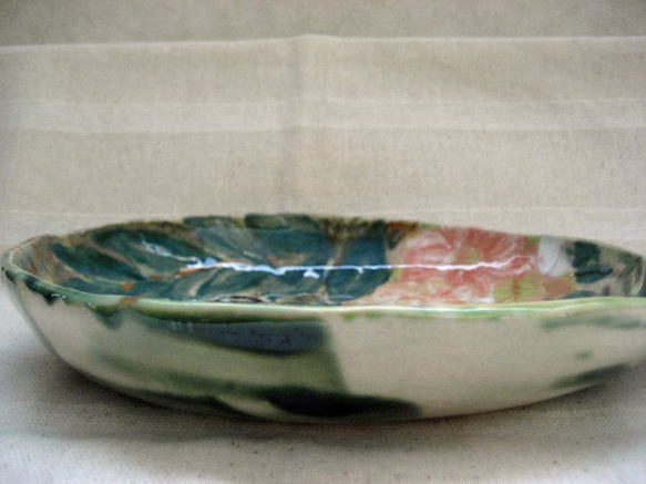キビタキとルリビタキのお皿　手作り陶器　森のなかに鳥　陶芸　野鳥のお皿 8枚目の画像