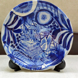ルータ・インドラシューテ作　中皿　陶器　猫 imgrc0131285394.jpg