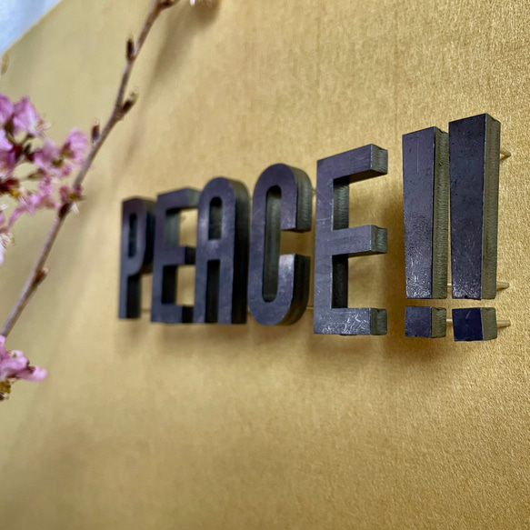 アイアンロゴピン「PEACE‼︎」 2枚目の画像