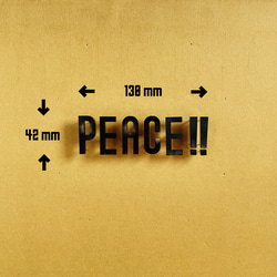 アイアンロゴピン「PEACE‼︎」 3枚目の画像