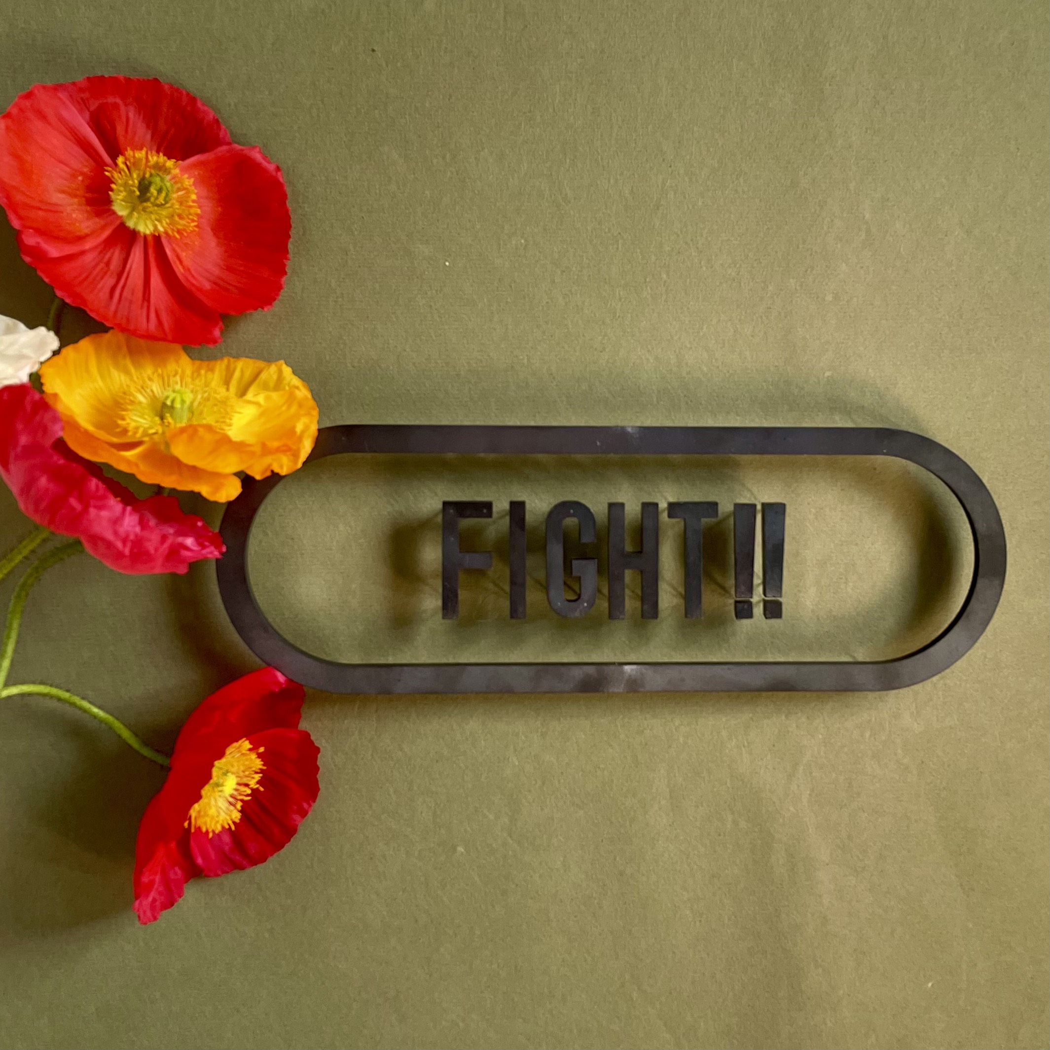 IRON ROGOPIN アイアンロゴピン「FIGHT‼︎」長丸枠