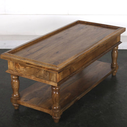 wooden antique coffee table / shelf 2枚目の画像