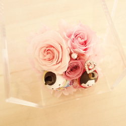 message ROSE “OHINASAMA”　♡名入れ♡【雛祭り】お雛様のフラワーボックス 3枚目の画像