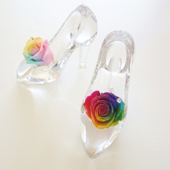 Cinderella “Dear・・・”　レインボーローズが彩るシンデレラのガラスの靴　 5枚目の画像