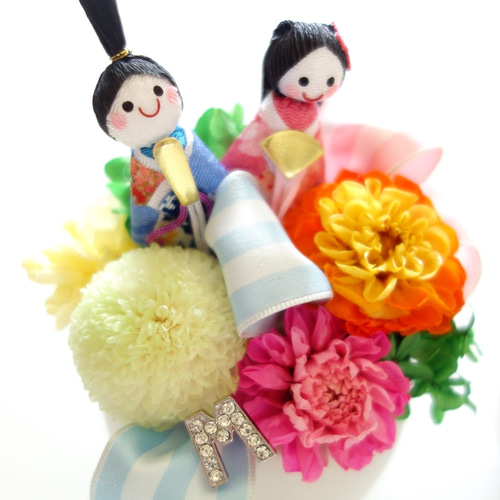 Design Flower “OHINASAMA” お雛様のプリザーブドフラワーアレンジ【雛