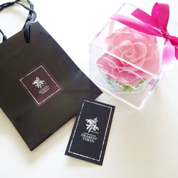 《名入れギフト☆メッセージ刻印》message ROSE “Rose bouquet” 一輪のバラのフラワーボックス 5枚目の画像
