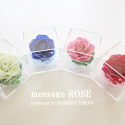 送料無料《名入れギフト☆メッセージ刻印》“COLORFUL ROSE” 一輪のバラのフラワーボックス 4枚目の画像