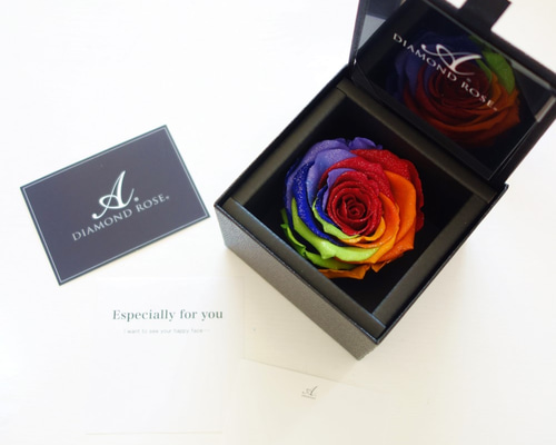 送料無料【母の日ギフトにも☆】DIAMOND ROSE “my RAINBOW”レインボー